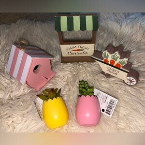 New Target Spring Decor Props Easter Egg Succulents Carrot Patch Mini Birdhouse
